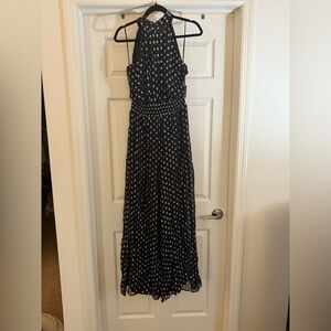 Black Jumpsuit with Silver Accents